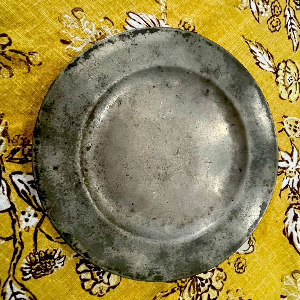 Antique Pewter Plate